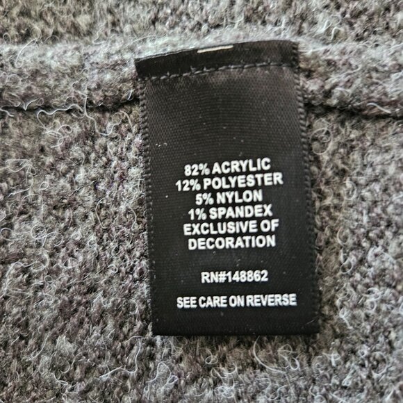 NWT TORRID Women's Long Sweater SZ 1X 14-16 Gray Sequins Knit Cardigan Duster - Picture 8 of 10